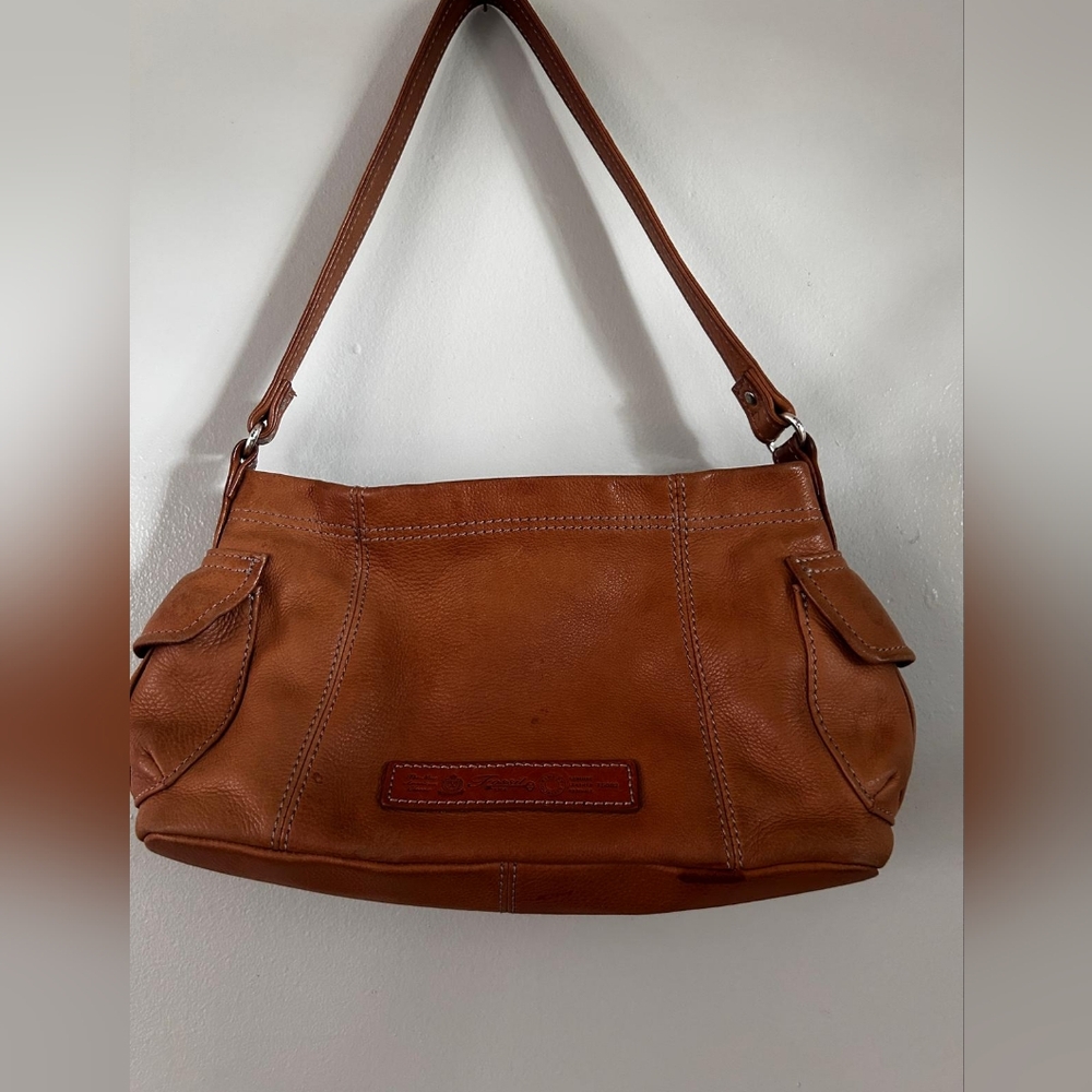 Fossil Brown Leather Shoulder Bag - Picture 1 of 5